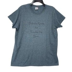 Womens T Shirt Sz L Gray Cotton Short Sleeves basic tee